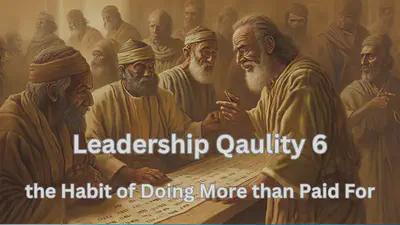 Leadership Quality 6 the Habit of Doing More than Paid For